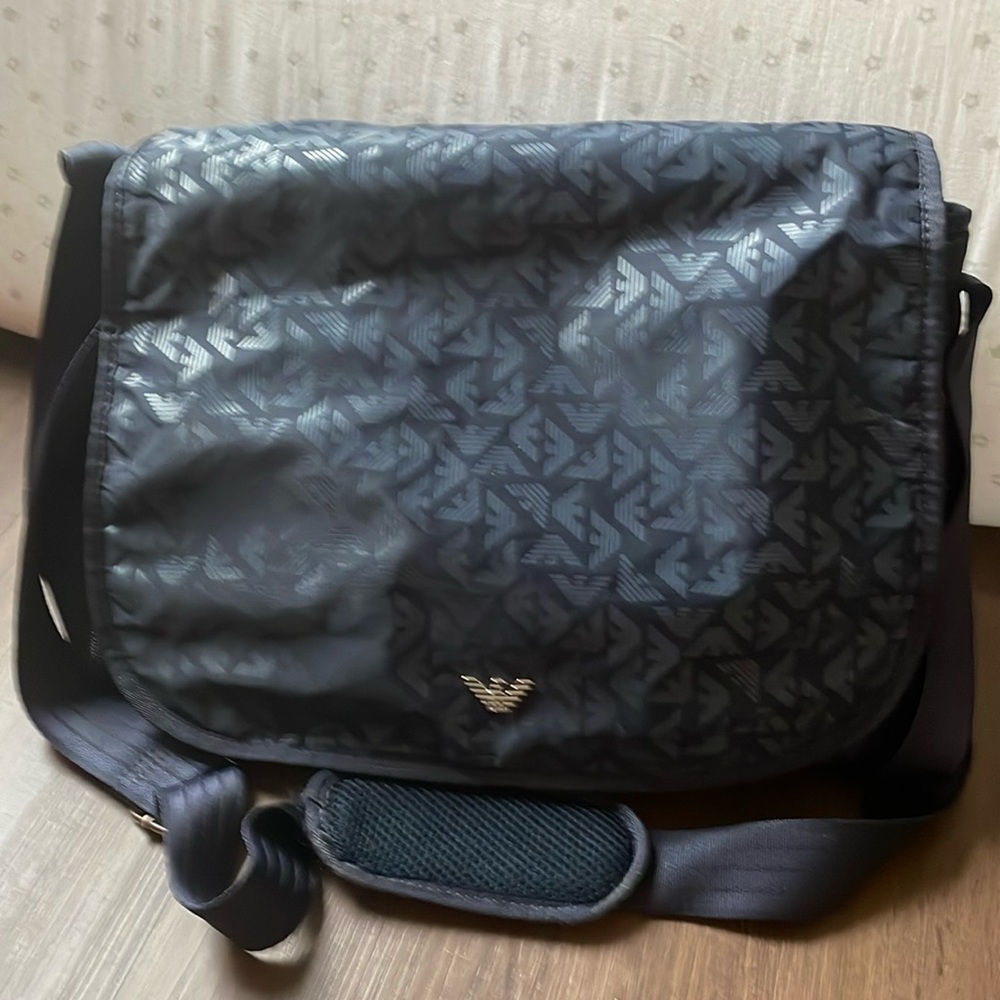 Armani Blue Diaper Bag
